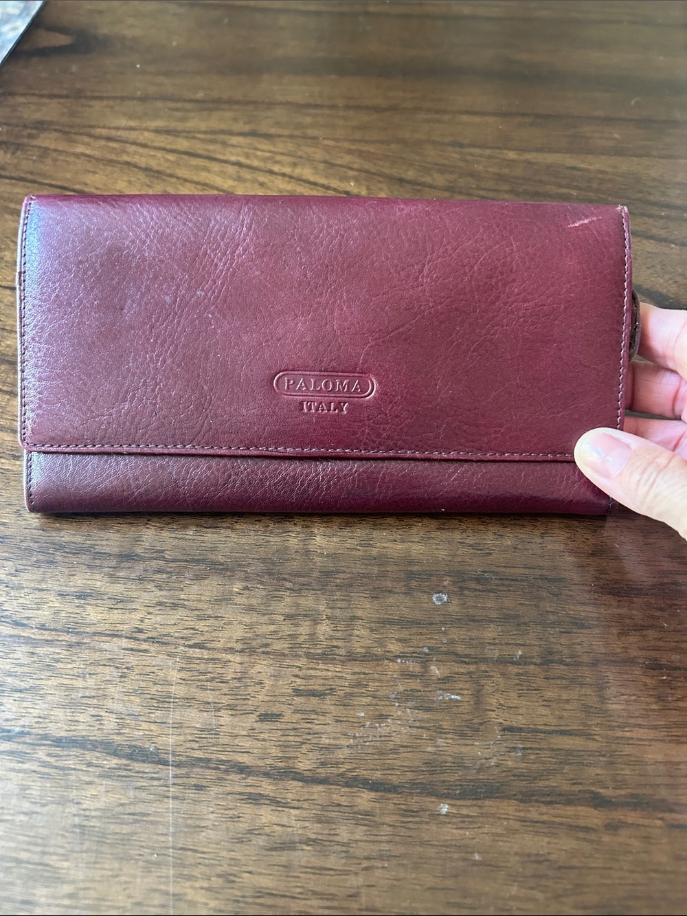Women's Burgundy Leather Wallet